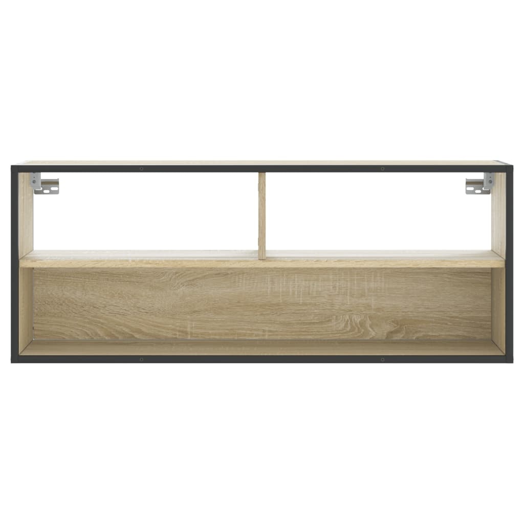 VidaXL Tv-meubel 100x31x39,5cm bewerkt hout metaal sonoma eikenkleurig