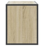 VidaXL Tv-meubel 100x31x39,5cm bewerkt hout metaal sonoma eikenkleurig