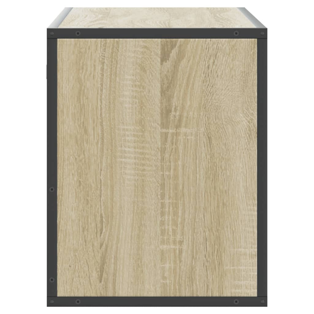 VidaXL Tv-meubel 100x31x39,5cm bewerkt hout metaal sonoma eikenkleurig