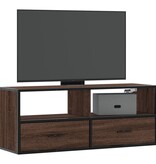 VidaXL Tv-meubel 100x31x39,5 cm bewerkt hout metaal bruin eikenkleurig