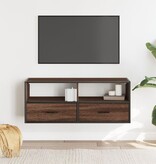 VidaXL Tv-meubel 100x31x39,5 cm bewerkt hout metaal bruin eikenkleurig