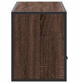 VidaXL Tv-meubel 100x31x39,5 cm bewerkt hout metaal bruin eikenkleurig