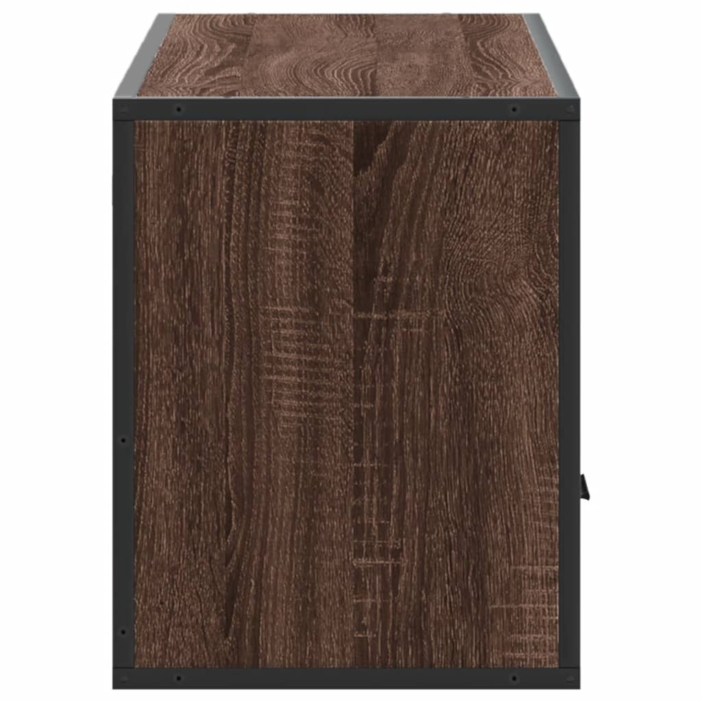VidaXL Tv-meubel 100x31x39,5 cm bewerkt hout metaal bruin eikenkleurig
