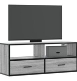 VidaXL Tv-meubel 100x31x39,5 cm bewerkt hout metaal grijs sonoma eiken