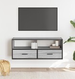 VidaXL Tv-meubel 100x31x39,5 cm bewerkt hout metaal grijs sonoma eiken