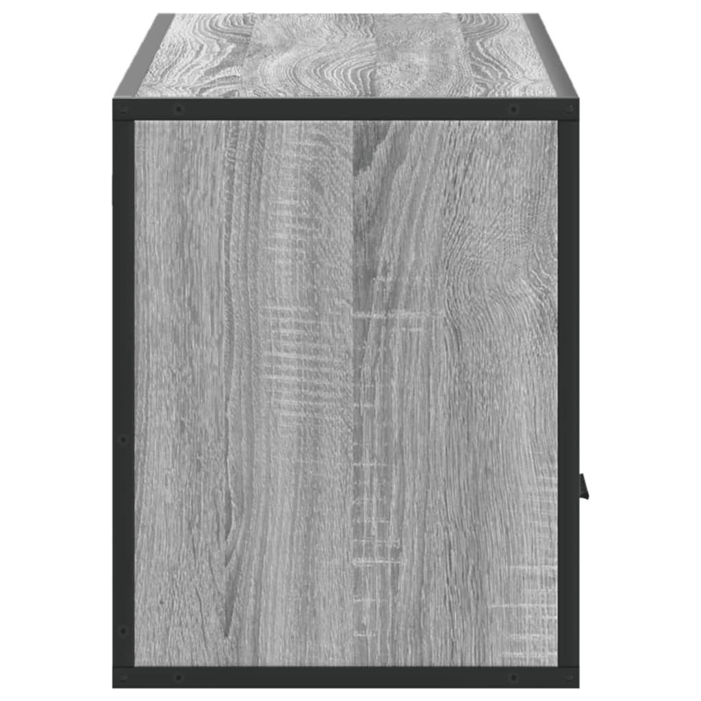 VidaXL Tv-meubel 100x31x39,5 cm bewerkt hout metaal grijs sonoma eiken