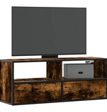 VidaXL Tv-meubel 100x31x39,5 cm bewerkt hout metaal gerookt eikenkleur
