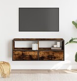 VidaXL Tv-meubel 100x31x39,5 cm bewerkt hout metaal gerookt eikenkleur