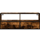 VidaXL Tv-meubel 100x31x39,5 cm bewerkt hout metaal gerookt eikenkleur