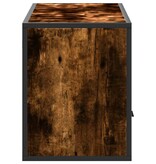 VidaXL Tv-meubel 100x31x39,5 cm bewerkt hout metaal gerookt eikenkleur