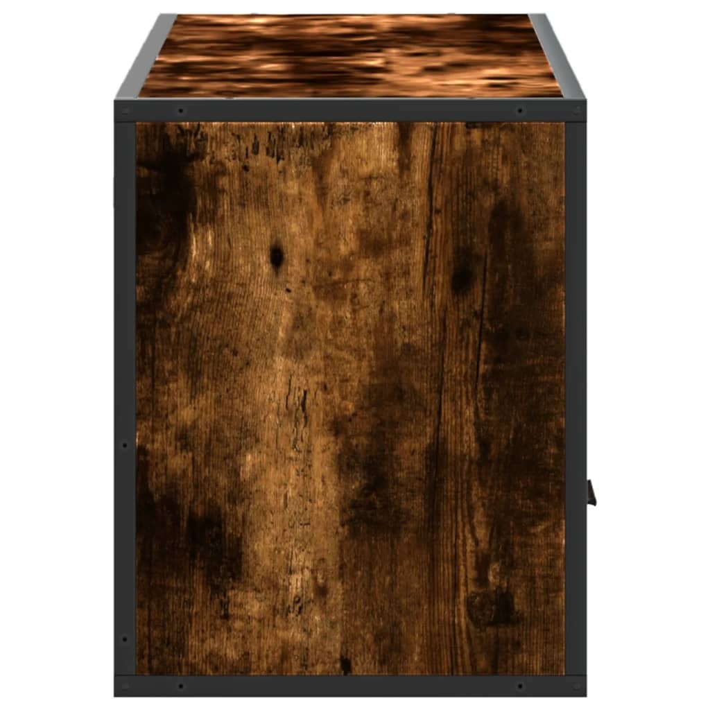 VidaXL Tv-meubel 100x31x39,5 cm bewerkt hout metaal gerookt eikenkleur
