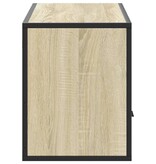 VidaXL Tv-meubel 100x31x39,5cm bewerkt hout metaal sonoma eikenkleurig