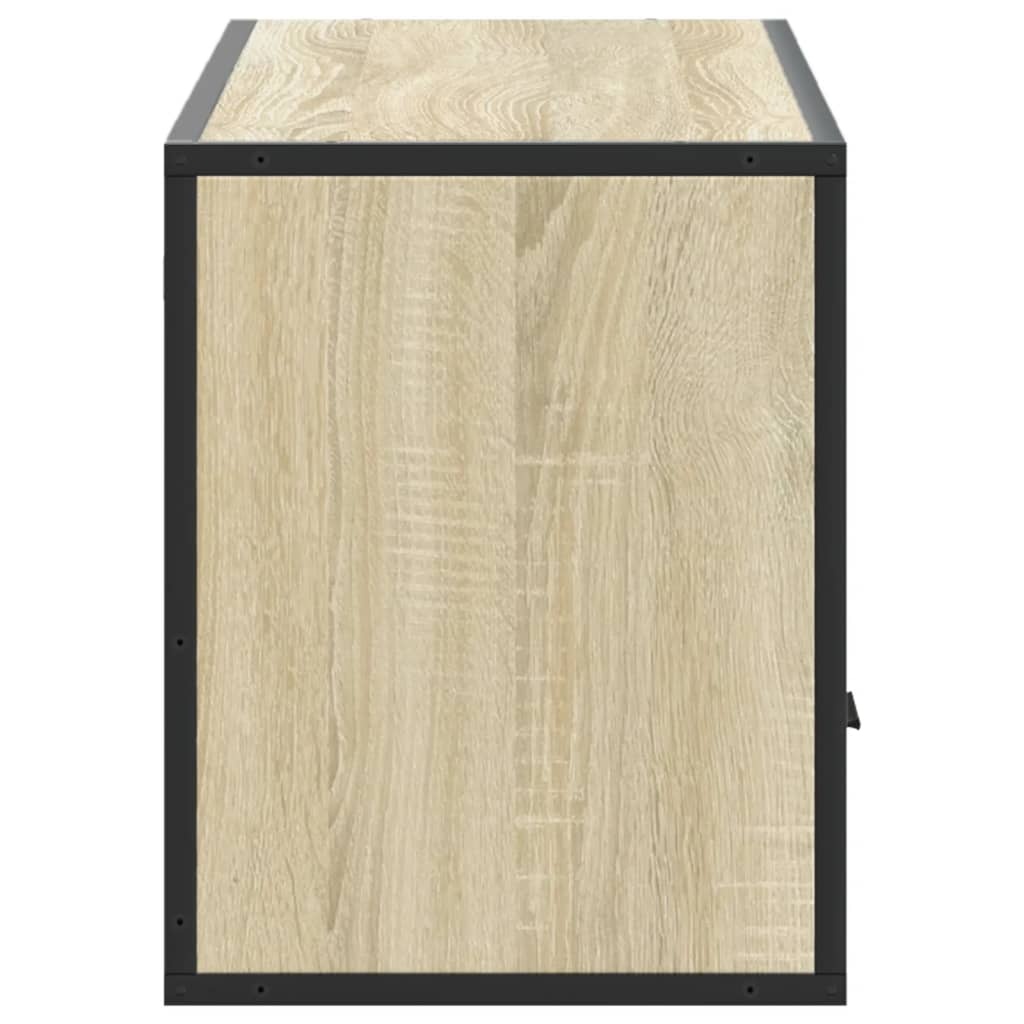 VidaXL Tv-meubel 100x31x39,5cm bewerkt hout metaal sonoma eikenkleurig