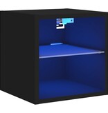 VidaXL Tv-wandmeubel met LED-verlichting 30x28,5x30 cm zwart