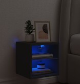 VidaXL Tv-wandmeubel met LED-verlichting 30x28,5x30 cm zwart