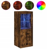 VidaXL Dressoir met LED-verlichting 41x37x100 cm gerookt eikenkleurig