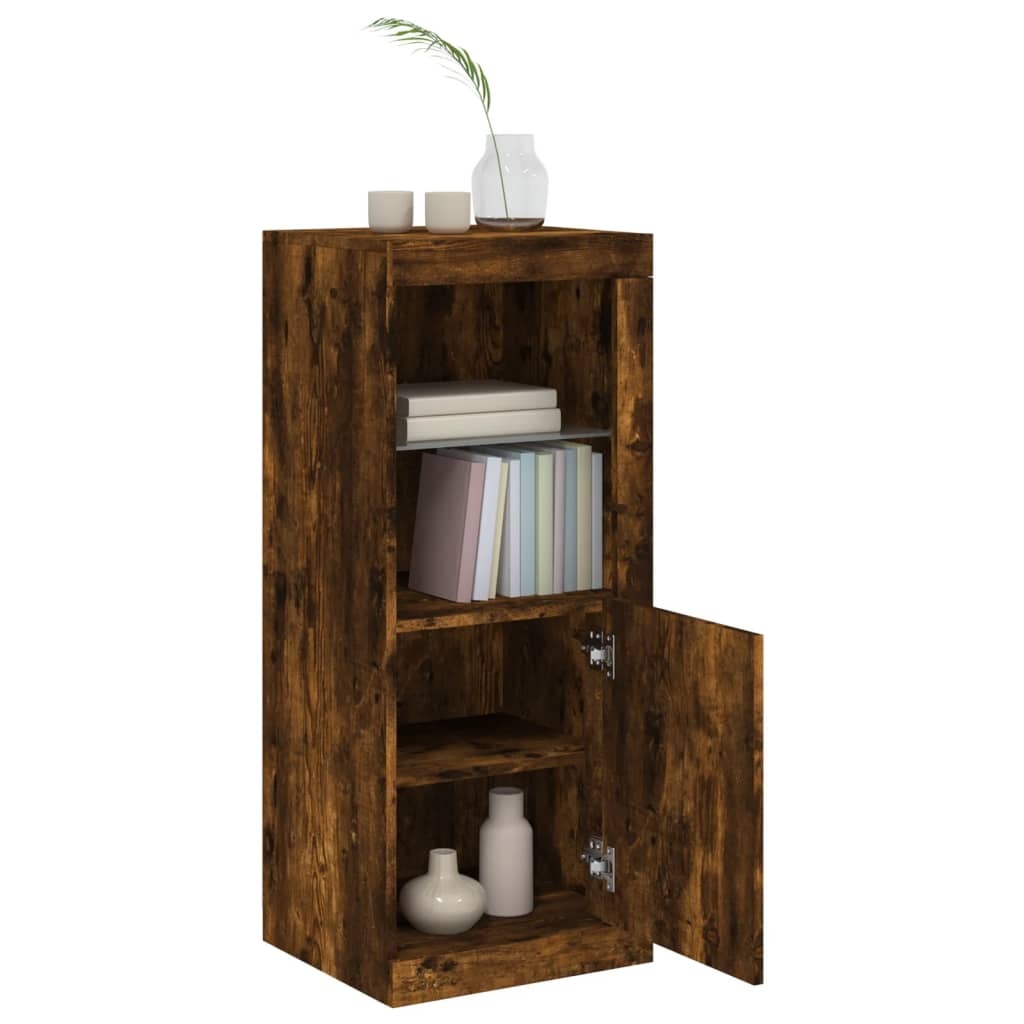 VidaXL Dressoir met LED-verlichting 41x37x100 cm gerookt eikenkleurig