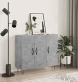 VidaXL Dressoir 90x34x80 cm bewerkt hout betongrijs