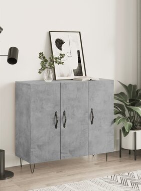 VidaXL Dressoir 90x34x80 cm bewerkt hout betongrijs