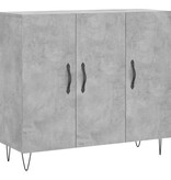 VidaXL Dressoir 90x34x80 cm bewerkt hout betongrijs