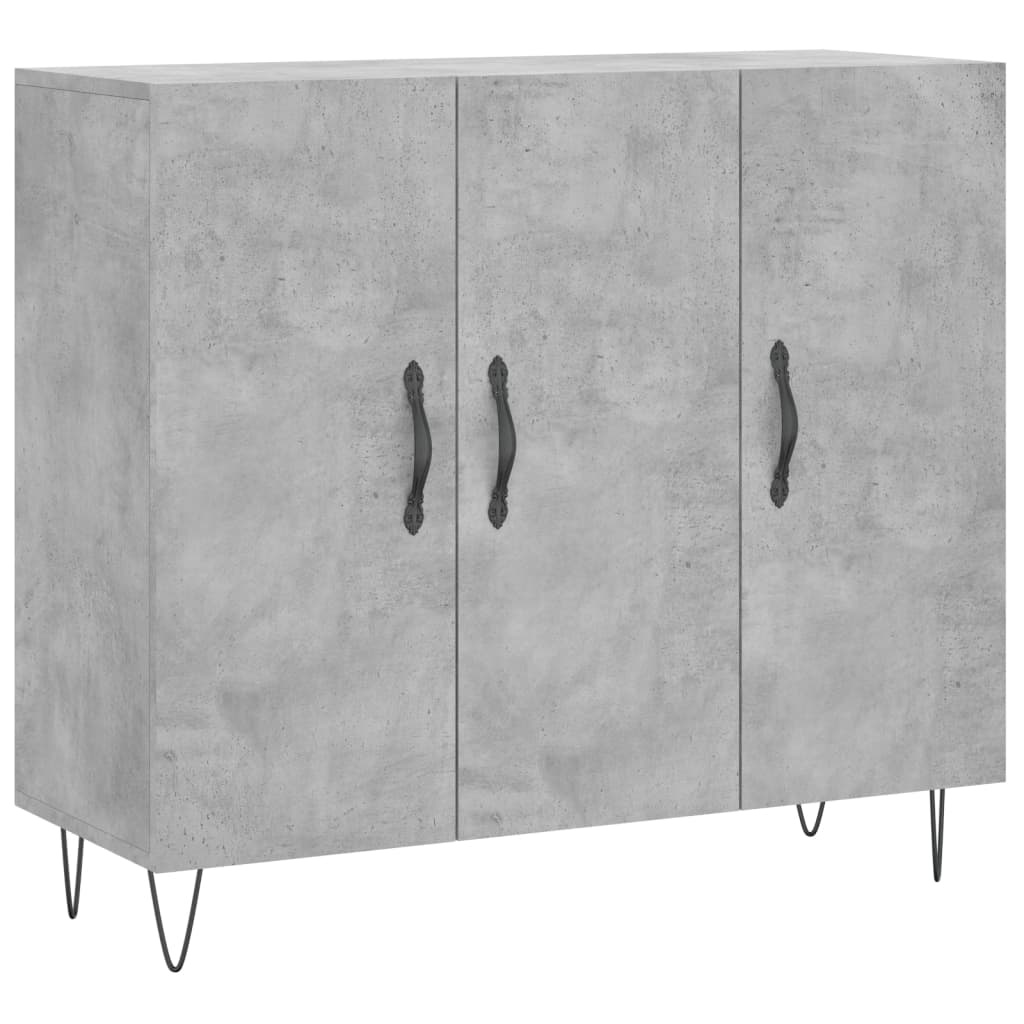 VidaXL Dressoir 90x34x80 cm bewerkt hout betongrijs
