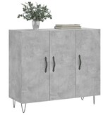 VidaXL Dressoir 90x34x80 cm bewerkt hout betongrijs