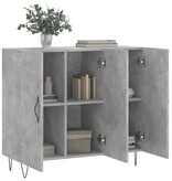 VidaXL Dressoir 90x34x80 cm bewerkt hout betongrijs