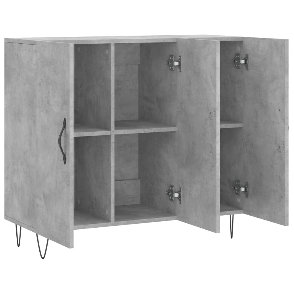 VidaXL Dressoir 90x34x80 cm bewerkt hout betongrijs