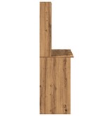 VidaXL Bureau met schappen 102x45x148 cm bewerkt hout artisanaal eiken
