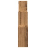 VidaXL Wandplanken kubus 68x15x68cm bewerkt hout artisanaal eikenkleur