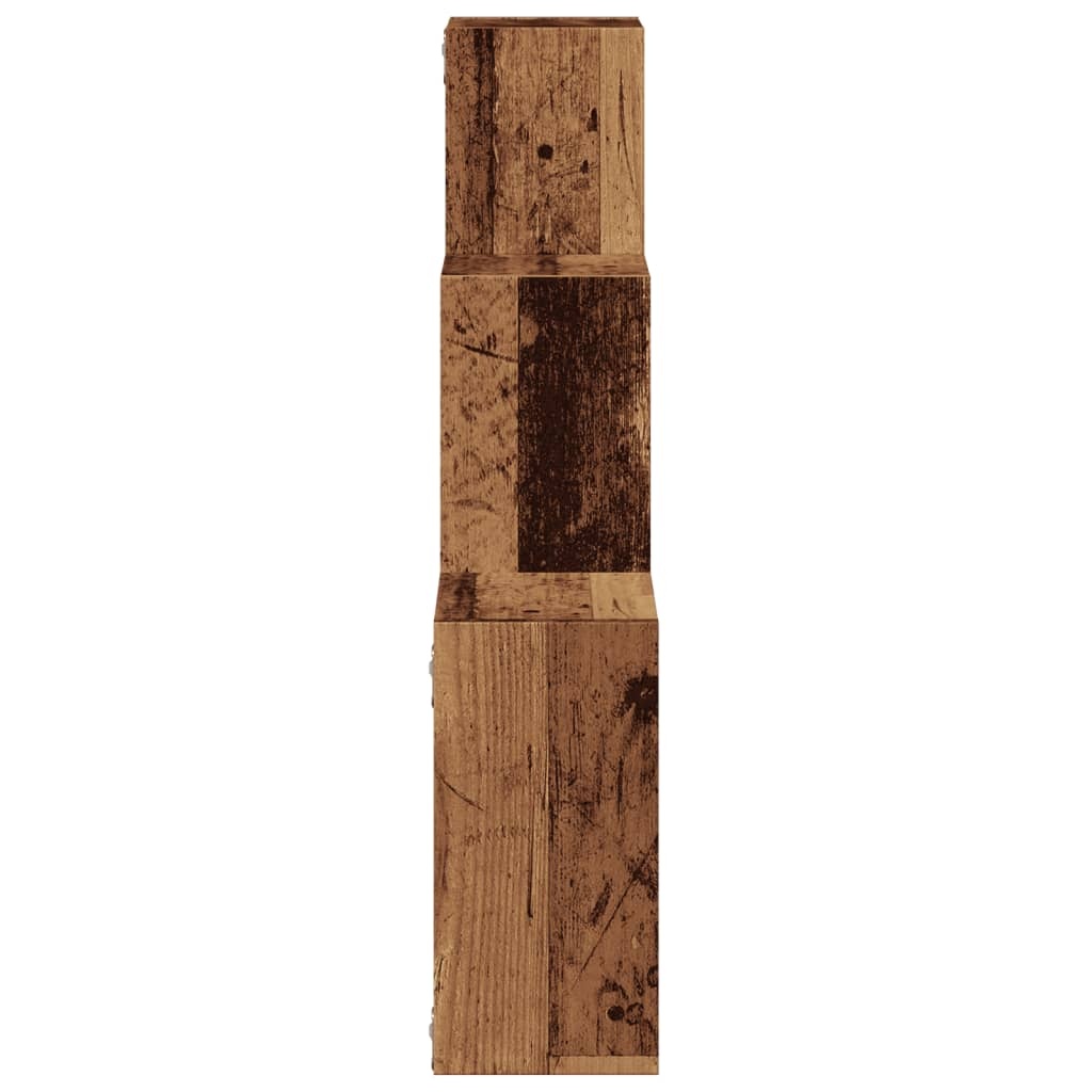 VidaXL Wandplanken kubus 68x15x68 cm bewerkt hout oud houtkleurig
