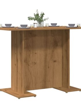 VidaXL Eettafel 110x60x75 cm bewerkt hout artisanaal eikenkleurig