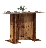 VidaXL Eettafel 110x60x75 cm bewerkt hout oud houtkleurig