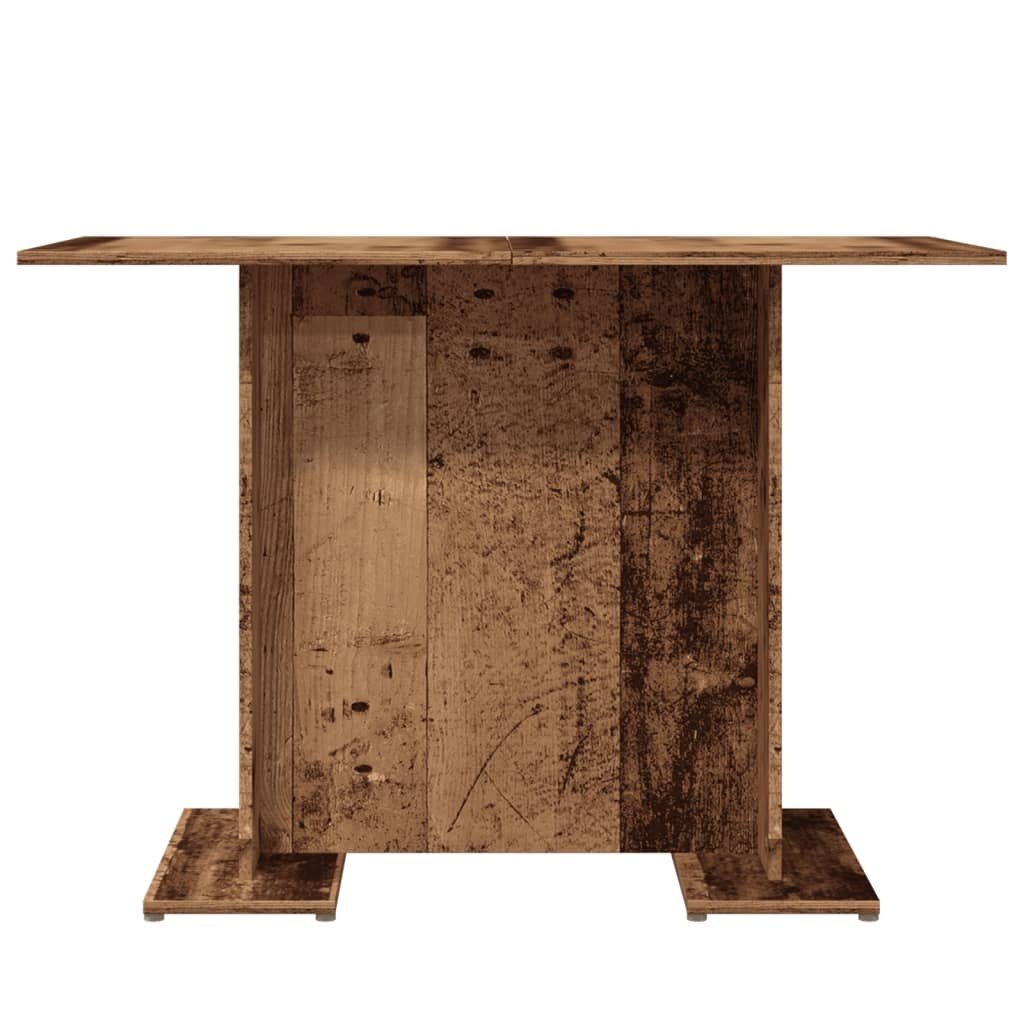 VidaXL Eettafel 110x60x75 cm bewerkt hout oud houtkleurig
