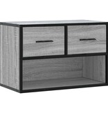 VidaXL Tv-meubel 60x31x39,5 cm bewerkt hout metaal grijs sonoma eiken
