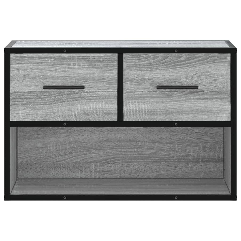 VidaXL Tv-meubel 60x31x39,5 cm bewerkt hout metaal grijs sonoma eiken