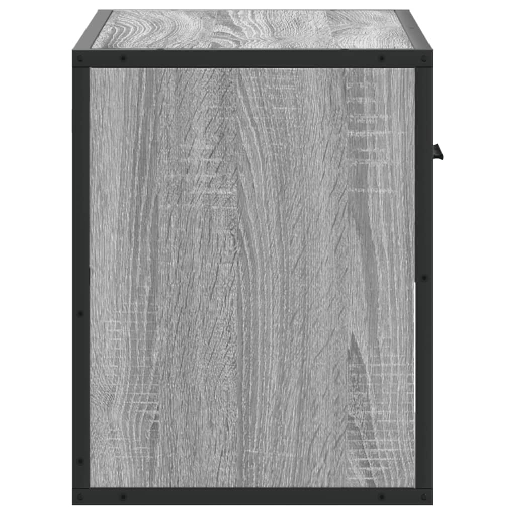 VidaXL Tv-meubel 60x31x39,5 cm bewerkt hout metaal grijs sonoma eiken