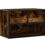 VidaXL Tv-meubel 60x31x39,5 cm bewerkt hout metaal gerookt eikenkleur