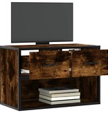 VidaXL Tv-meubel 60x31x39,5 cm bewerkt hout metaal gerookt eikenkleur