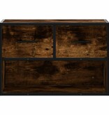 VidaXL Tv-meubel 60x31x39,5 cm bewerkt hout metaal gerookt eikenkleur