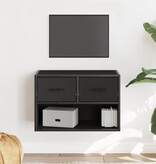 VidaXL Tv-meubel 60x31x39,5 cm bewerkt hout en metaal zwart