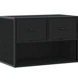 VidaXL Tv-meubel 60x31x39,5 cm bewerkt hout en metaal zwart