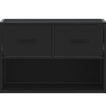 VidaXL Tv-meubel 60x31x39,5 cm bewerkt hout en metaal zwart