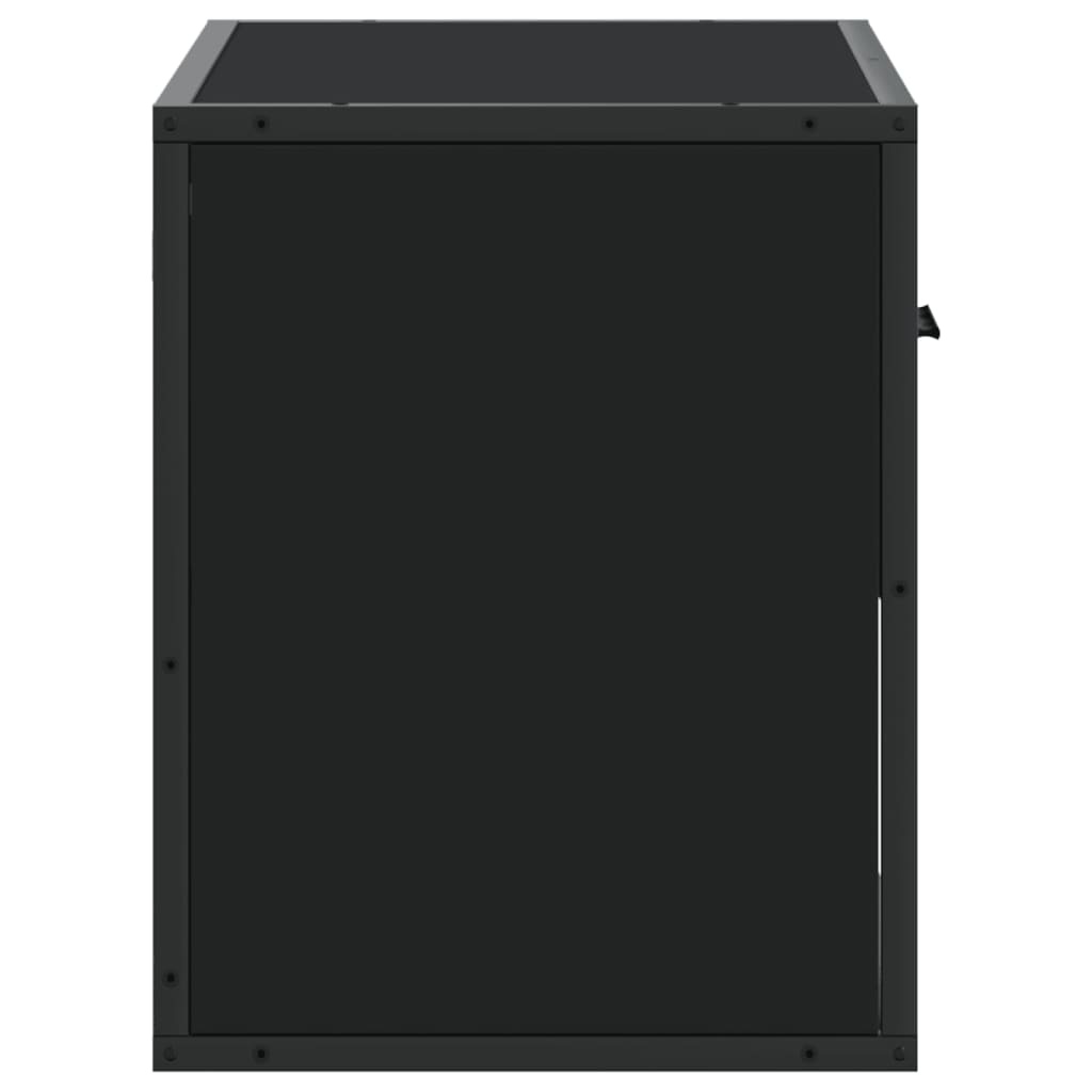VidaXL Tv-meubel 60x31x39,5 cm bewerkt hout en metaal zwart