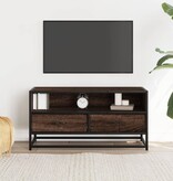 VidaXL Tv-meubel 80x34,5x40 cm bewerkt hout metaal bruin eikenkleur
