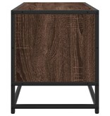 VidaXL Tv-meubel 80x34,5x40 cm bewerkt hout metaal bruin eikenkleur