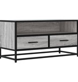 VidaXL Tv-meubel 80x34,5x40 cm bewerkt hout metaal grijs sonoma eiken