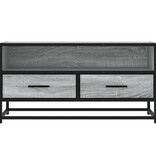 VidaXL Tv-meubel 80x34,5x40 cm bewerkt hout metaal grijs sonoma eiken