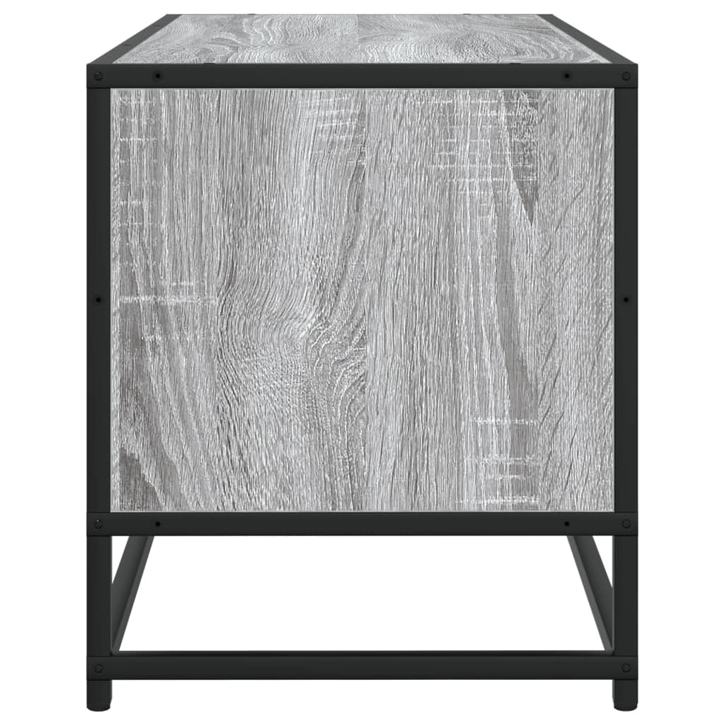 VidaXL Tv-meubel 80x34,5x40 cm bewerkt hout metaal grijs sonoma eiken