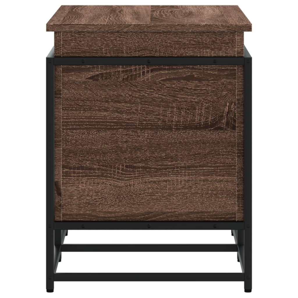 VidaXL Opbergbox met deksel 80x40x51,5 cm bewerkt hout bruin eiken